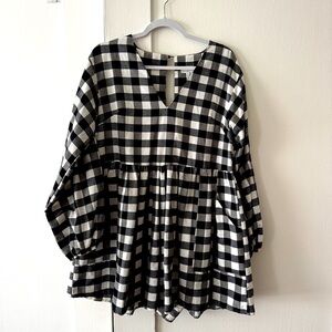 ASOS Smock Gingham Romper